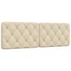 vidaXL Kopfteil-Kissen Creme 160 cm Stoff