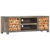 vidaXL TV-Schrank Grau 120x30x40 cm Massivholz Mango