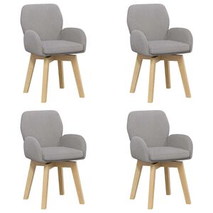 vidaXL Drehstuhl Esszimmer 4 stk. Boucl&eacute; Hellgrau 54 x 58 x 87 cm