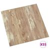 vidaXL Bodenplanken 55 pcs Braun 5,11 m&sup2; PVC