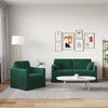 vidaXL Sofa 2 pcs Dunkelgr&uuml;n