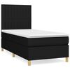 vidaXL Boxspringbett mit Matratze Schwarz 80x200 cm Stoff