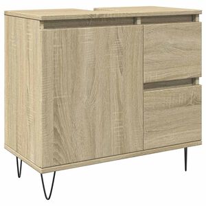 vidaXL Badschrank Sonoma-Eiche 65x33x60 cm Holzwerkstoff