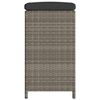 vidaXL Garten-Barhocker mit Kissen 4 Stk. Grau Poly Rattan