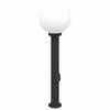 vidaXL Pollerleuchte mit Auslass 80 cm Schwarz IP44