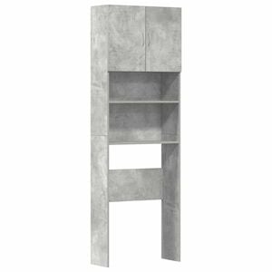 vidaXL Waschmaschinenschrank Betongrau 64x24x190 cm Holzwerkstoff