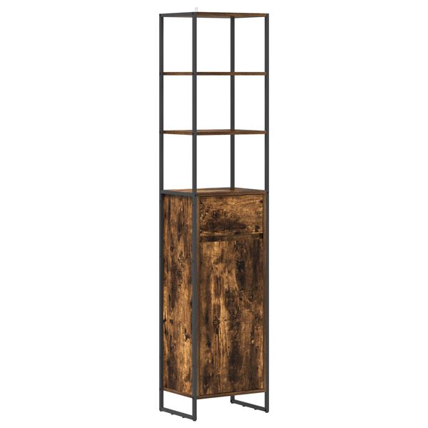 vidaXL Badezimmerschrank Raucharbe 40 x 30 x 180 cm Holzwerkstoff