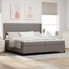 vidaXL Boxspringbett mit Matratze Taupe 200 x 200 cm Stoff