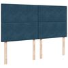 vidaXL Boxspringbett mit Matratze Blau 180x200 cm Samt