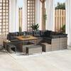 vidaXL Gartensofa-set 12 pcs Grau Poly-Rattan
