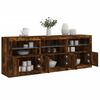 vidaXL Sideboard mit LED-Leuchten R&auml;uchereiche 181,5x37x67 cm
