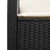 vidaXL 6-tlg. Garten-Sofagarnitur mit Kissen Schwarz Poly Rattan
