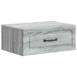 vidaXL Wandmontierter Nachttisch Sonoma-Grau 49 x 34,5 x 20 cm