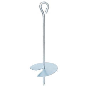 vidaXL Erdanker 2 pcs Silber &Oslash;10 x 30 cm Galvanisiertes Metall