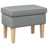 vidaXL Hocker Hellgrau 55 x 35 x 41 cm Stoff
