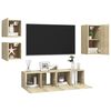 vidaXL 5-tlg. TV-Schrank-Set Sonoma-Eiche Holzwerkstoff