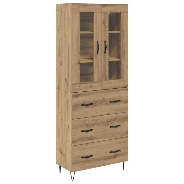 vidaXL Highboard Artisan-Eiche 69,5 x 34 x 90 cm Holzwerkstoff