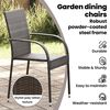 vidaXL Stapelbare Gartenst&uuml;hle 2 Stk. Poly Rattan Braun
