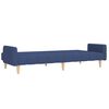 vidaXL Schlafsofa 2-Sitzer mit Fu&szlig;hocker Blau Stoff