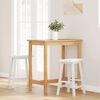 vidaXL Barhocker 2 Stk. Weiß Massivholz Gummibaum