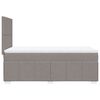 vidaXL Boxspringbett mit Matratze Taupe 90x190 cm Stoff