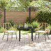vidaXL Garten Essgruppe 3 pcs Braun Poly-Rattan