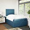 vidaXL Boxspringbett mit Matratze Dunkelblau 120x200 cm Samt
