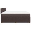 vidaXL Boxspringbett mit Matratze Dunkelbraun 200x200 cm Stoff
