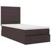vidaXL Ottoman-Bett mit Matratze Dunkelbraun 90x200 cm Stoff