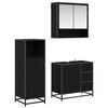 vidaXL Badezimmerm&ouml;bel-Set 3 stk. Schwarz Eichen-Optik 65 x 33 x 60 cm