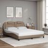 vidaXL Bett "Viana" mit Matratze Cappuccino-Braun 160x200 cm Kunstleder