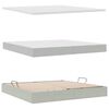 vidaXL Aufbewahrungsbett mit Matratze Hellgrau 200 x 200 cm Samt