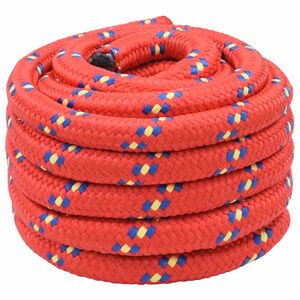 vidaXL Mehrzweck-Allzweckseil 30 mm 5 m Rot PP 5400 kg Max. Traglast