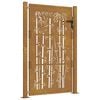 vidaXL Gartentor 100x150 cm Cortenstahl Bambus-Design