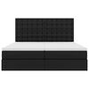 vidaXL Bett mit Stauraum und LED Schwarz 180 x 200 cm Kunstleder