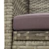 vidaXL Gartensofa 3-Sitzer mit Kissen Grau Poly Rattan