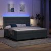 vidaXL Boxspringbett mit Matratze mit LED Dunkelgrau 200 x 200 cm Samt