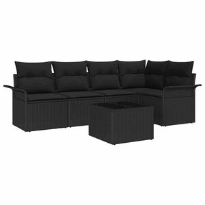 vidaXL Gartensofa-set 6 Stk. Poly-Rattan