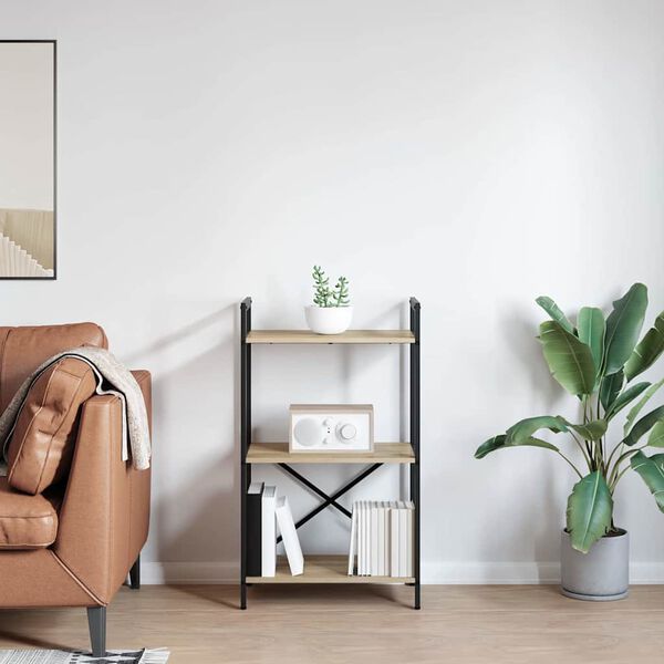 vidaXL B&uuml;cherregal Sonoma-Eiche 56 x 34 x 96 cm Holzwerkstoff