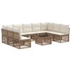 vidaXL Gartensofa-set 10 pcs Beige Poly-Rattan