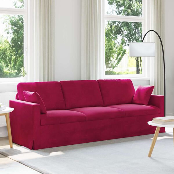 vidaXL Sofa Weinrot 228 x 78 x 80 cm Samt