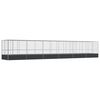 vidaXL Voliere mit Erweiterung Silbern 1246x207x212 cm Stahl
