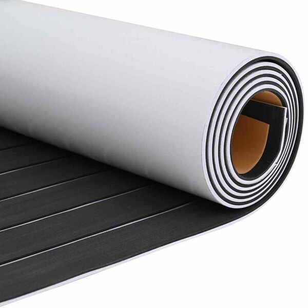 vidaXL Bootsbelag Dunkelgrau und Weiß 240 x 60 cm EVA-Schaum