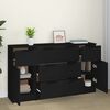 vidaXL 3-tlg. Sideboard-Set Schwarz Holzwerkstoff