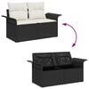 vidaXL Garten-Sofa-Set 7 pcs Schwarz Poly-Rattan
