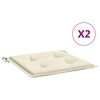vidaXL Gartenstuhl-Kissen 2 Stk. Creme 40x40x3 cm Oxford-Gewebe
