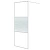 vidaXL Duschwand f&uuml;r Begehbare Dusche Wei&szlig; 80x195 cm ESG-Klarglas