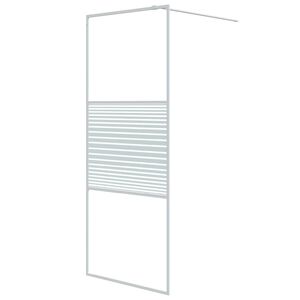 vidaXL Duschwand f&uuml;r Begehbare Dusche Wei&szlig; 80x195 cm ESG-Klarglas