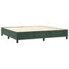 vidaXL Boxspringbett mit Matratze Dunkelgr&uuml;n 200x200 cm Samt