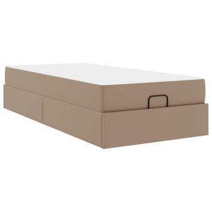 vidaXL Bettgestell mit Matratze Sonstiges 2 Stk. Hellbraun PVC